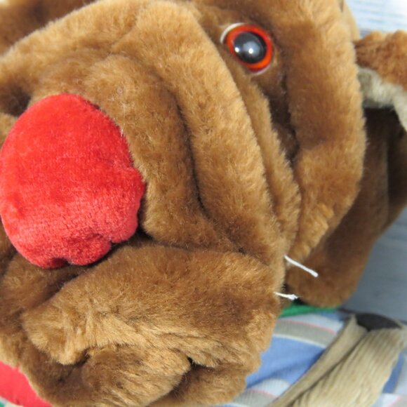 Vtg Heritage Collection Wrinkles Dog Hand Puppet 18" Plush Stuffed Animal Outfit - Picture 12 of 16